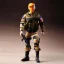 Placeholder: G.i. Joe toy camouflage drab doll Donald Trump orange face with boots full body in package high resolution 2019, in a box with gun