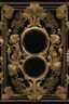 Placeholder: Gold art deco delicate picture frame on a black background