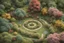 Placeholder: A play garden covered with trees and flowers. A high-resolution photo from the 90th angle, full of life and very detailed.