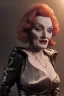 Placeholder: Marlene Dietrich as evil queen in black leather gown, angry, busty, curvey, cleavage, unreal 5, octane render,cinema4d, dynamic lighting, dramatic lighting, 4k, redshift render, highly detailed, hyper realistic