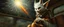 Placeholder: master oil painting by Rembrandt, scary ai sami white fox gremlin woman on buss through space comet shower , motion blur background