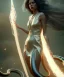 Placeholder: Holy Virgin, celestial light, beautiful, long fabric dress, beautiful long black hair to the waist, big snake around body, grabbing snake, head and shoulders portrait, 8k resolution concept art portrait by Greg Rutkowski, Unreal Engine 5 volumetric lighting