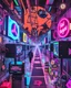 Placeholder: Surrealism Collage Techno Cyberpunk Surrealism Art Work Neons colors colorful,find details