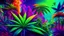 Placeholder: Rainbow colored Lush&vibrant marijuana utopia on pandora with bold&thick and rich neon colors