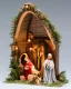 Placeholder: Holy nativity scene in the style of a Christmas market