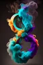 Placeholder: accurate ampersand made out of colorful smoke