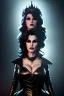 Placeholder: lisa ann as evil queen in black leather gown, cleavage, angry, stern look, unreal 5, octane render,cinema4d, dynamic lighting, dramatic lighting, 4k, redshift render, highly detailed, hyper realistic