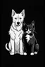 Placeholder: A ilustration of DOG AND CAT, middle ground design, t-shirt design, no black ground, vector, 4k