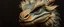 Placeholder: close up portrait painted by Rembrandt, stupid looking furry dragon