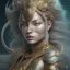 Placeholder: sango fantasy, fantasy magic, intricate, sharp focus, illustration, highly detailed, digital painting, concept art, matte, artgerm and paul lewin and kehinde wiley, masterpiece silver tiger head bronze Asian African girl nice breast Afo hair turquoise snow waves