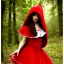 Placeholder: flirty, gorgeous red riding hood, touching me