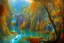 Placeholder: oil painting style, The lakes of Plitvice