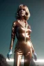 Placeholder: Ultra Realistic retro sci-fi portrait image from 1960, New York, spaceship, sweet young Jane Fonda, tight latex suit, weapon, fighting stance, soft color, highly detailed, unreal engine 5, ray tracing, RTX, lumen lighting, ultra detail, volumetric lighting, 3d, finely drawn, high definition, high resolution.