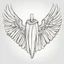 Placeholder: simple cartoon drawing of angel wings against a white background.