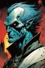 Placeholder: create an ethereal, otherworldly Ravnos ancient antediluvian vampire shape shifter , in the comic book art style of Mike Mignola, Bill Sienkiewicz, and Jean Giraud Moebius, with highly detailed facial features , finely inked , dramatic natural lighting