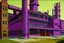 Placeholder: A purple factory painted by Frank Lloyd Wright