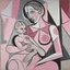 Placeholder: piccasso Neoclassicism pink woman and child