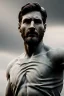 Placeholder: Ultra Realistic image, classical renaissance sculpture, marble material, Lionel Messi, emperor style, chisel style, waist up portrait, epic, celestial, cinematic lighting, God light, god rays, 4k resolution, smooth details, ornate details, soft lighting, unreal engine 5, sky background.