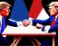 Placeholder: Donald Trump versus Joe Biden Arm wrestling, bent elbows