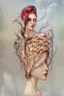 Placeholder: Streamline moderne woman windblown hair trees leaves carel weight Oxana dobrovolska catrin welz-stein andrea kowch andrea kurti art deco