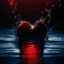 Placeholder: electric heart black and red water