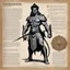 Placeholder: character concept sheet with AD&D statistics and characteristics, [high res photo by Ray Harryhausen for Mahābhārata module B3] a character of Pāṇḍavas class of King: Arjuna — Son of Indra, the King of the Gods Epithets: Pārtha, Dhananjaya (“conqueror of wealth”), Gudākeśa (“master of sleep”) Qualities: Peerless archer and greatest warrior of his age. Represents discipline, focus, and devotion. Has deep emotional intelligence and a spiritual side — his moral conflict on the battlefield gives ris