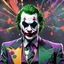 Placeholder: Arte digital 3D de Joker, colores contrastantes