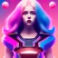 Placeholder: red hair woman, purpurin, minimal latex dress, oversize velvet coat, gradient color, BLUE, PINK, CYAN, neon, insanely detailed, 16k resolution, perfect eyes, cinematic smooth, intricate detail