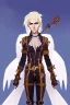 Placeholder: storm cloud, blonde steampunk angel holding staff