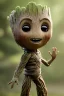 Placeholder: Groot toddler, serious, full body, bokeh, hyper realistic