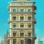 Placeholder: A Vignola classicism Architecture mixed with modern glass building +detailed facades+highly detailed++ Book illustration by Gediminas Pranckevičius, Jean Baptiste Monge, Brian Kesinger, Anton fadeev, strong lines, high contrast vibrant colors, 16k resolution, trending on behance""