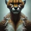 Placeholder: award winning portrait of a male anthropomorphic cheetah long vblack cory loftis, fenghua zhong, ryohei hase, and ruan jia. unreal engine 5, artistic lighting, highly detailed, photorealistic, fantasy