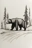Placeholder: a minimal sketch of a wild bear going back in woods