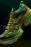 Placeholder: a stunning interpretation of nike shoe sneaker, made of jellyfish, advertisement, solarpunk, highly detailed and intricate, golden ratio, very colorful, Drag Queen, hypermaximalist, ornate, luxury, high heels, futurist, vanguard, style Kenzo , Yamamoto