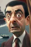 Placeholder: mr bean as jack in titanic, cinematic, depth of field, fantasy art, rose