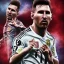 Placeholder: lionel Messi dress warrior, in stadium, highly realistic, highly detailed, 8k, intricate