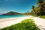 Placeholder: Ultra realistic travel photography of a secluded tropical beach, white sand, turquoise ocean water, lush tropical vegetation reaching the shoreline, palm trees gently moving in the wind, natural sunlight, realistic coastal landscape, untouched wilderness, authentic travel photography, National Geographic style, captured with a professional DSLR camera, ultra photorealistic, RAW photo, HDR, highly detailed, sharp focus, realistic colors, masterpiece, 8k