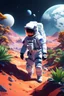 Placeholder: (((close midshot))), (((low poly art:2))), (astronaut), ultra-detailed illustration of an environment on a dangerous:1.2 exotic planet with plants and wild (animals:1.5), (vast open world), astroneer inspired, highest quality, no lines, no outlines candid photography. by Lekrot