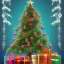 Placeholder: cute 3d cartoon christmas tree with Biswap & BSC News branding elements in the outline