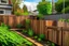 Placeholder: townhouse cozy and fancy backyard wooden fence