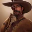 Placeholder: portrait,"Insanely detailed photograph of a male western mustachioed crossbowman", detailed charro and Sombrero, digital painting,eye patch, cigar, artstation, concept art, sharp focus, illustration, art by artgerm and greg rutkowski and alphonse mucha, 8 k,fantasy, unreal engine