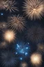 Placeholder: A black birthday party and blue fireworks