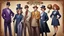 Placeholder: the characters of the Cluedo game as true persons