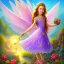 Placeholder: bright fairy, beautiful portrait, flowery landscape