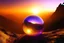 Placeholder: a d t k y e g in the big mountains trasparent random much little sphere in the sunset purple gold