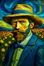 Placeholder: EU e-invoicing fine arts in van gogh style, digital