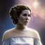 Placeholder: extremely detailed 8k hyperspace wallpaper,complete and photo realistic detailed head to waist stunning photo realistic portrait of carrie fisher as Princess Leia in star wars with photo realistic fine, simple, symetric and Elegantly coiffed haircut, brown eyes, professional majestic photo realistic painting by Ed Blinkey, Atey Ghailan, by Jeremy Mann, Greg Manchess, Antonio Moro, trending on ArtStation, Intricate, High Detail, Sharp focus, dramatic, by greg rutkowski,