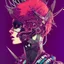 Placeholder: beautiful punk girl, hyper detailed, intricately detailed, illustration by <kilian eng> <Yoji Shinkawa>, purple tones,