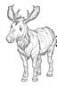 Placeholder: outline art for Moose Calf coloring pages with sitch, white background, Sketch style, full body, only use outline, toddlers style, clean line art, white background, no shadows and clear and well outlined.