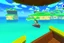 Placeholder: Legend Of Zelda: Wind Waker style view of a vast ocean, stylized, colorful, adventurous, no ships nor islands.